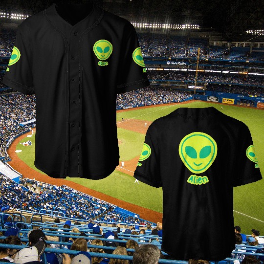 green alien Baseball Jerseys