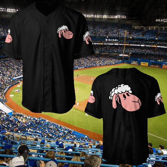 Sheep Face Head Cute Sweet Little Lamb Cool Comic Baseball Jerseys