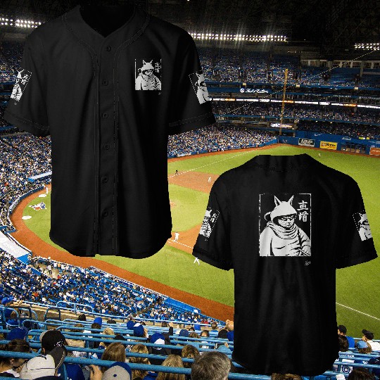 Cat Shogun Samurai Baseball Jerseys