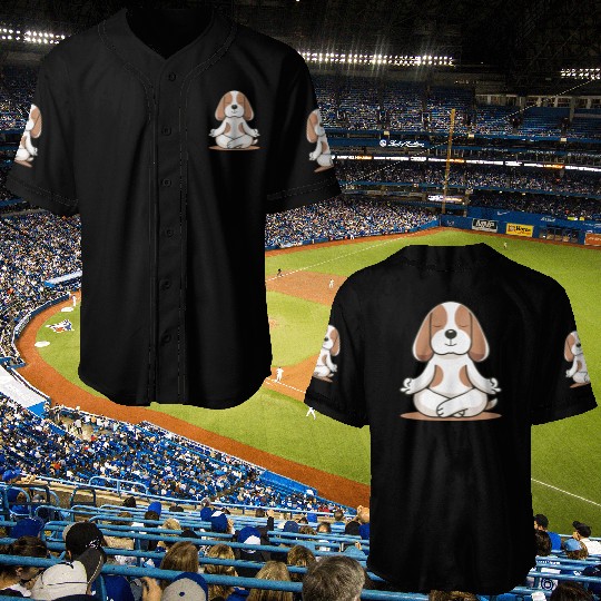 Meditating Beagle - Peace & Mindfulness Baseball Jerseys