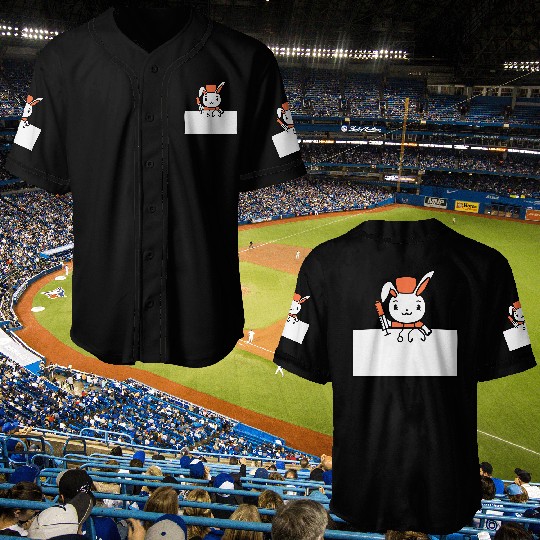 Rabbit Doctor Syringe Nurse Hospital Helping Heal Baseball Jerseys