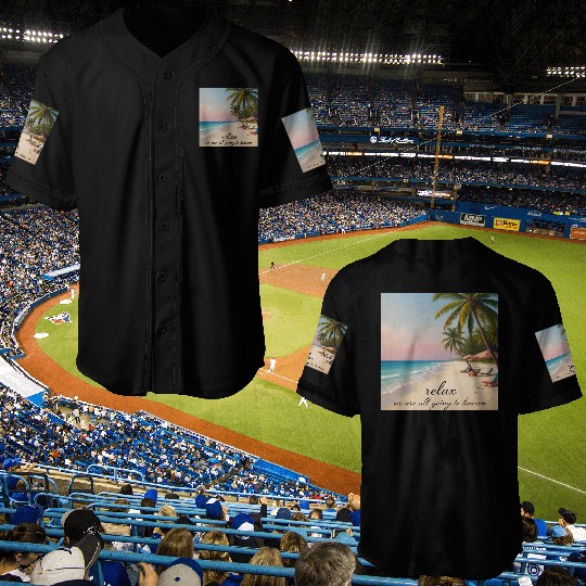 Serene Ocean Sunset Baseball Jerseys