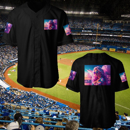 Vibrant Beach Sunset Portrait Baseball Jerseys