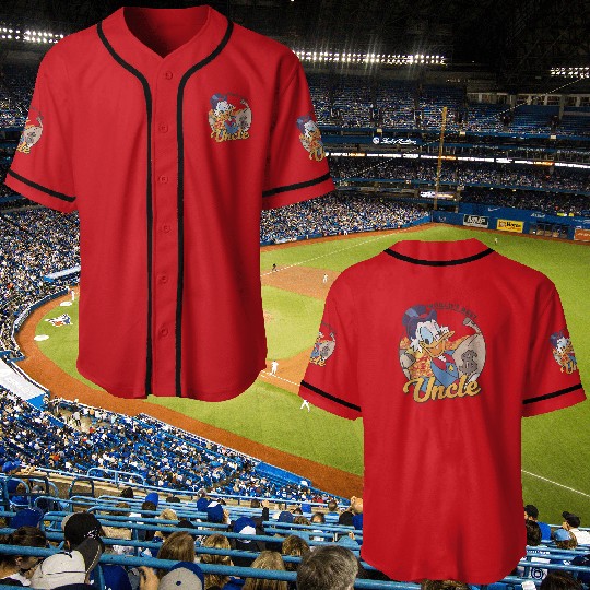 Disneys Ducktales Scrooge Mcduck World's Best Uncle Baseball Jerseys