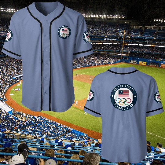 Discover Official United States Olympic Team Logo 2024 Vintage Baseball Jerseys