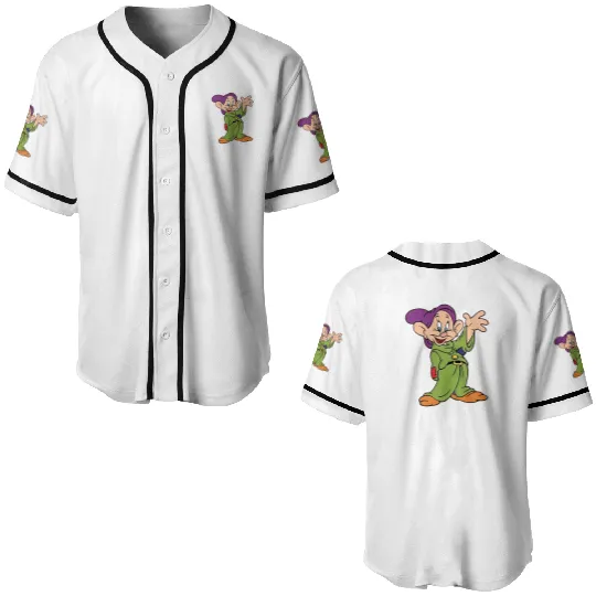 Dopey Dwarf Baseball Jerseys, Disney Dwarf, Seven Dwarfs, Disney Character Dwarf Baseball Jerseys