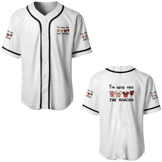 I'm Here For The Snacks Baseball Jerseys, Disney Snacks Baseball Jerseys, Disney Snacks Outfit, Snack Lover Gifts