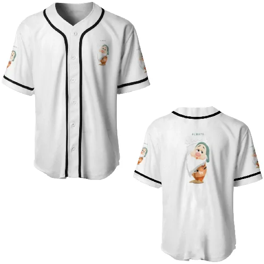 Disney Snow White And The Seven Dwarfs Always Sleepy Baseball Jerseys, WDW Magic Kingdom Disneyland Family Vacation Birthday Gift
