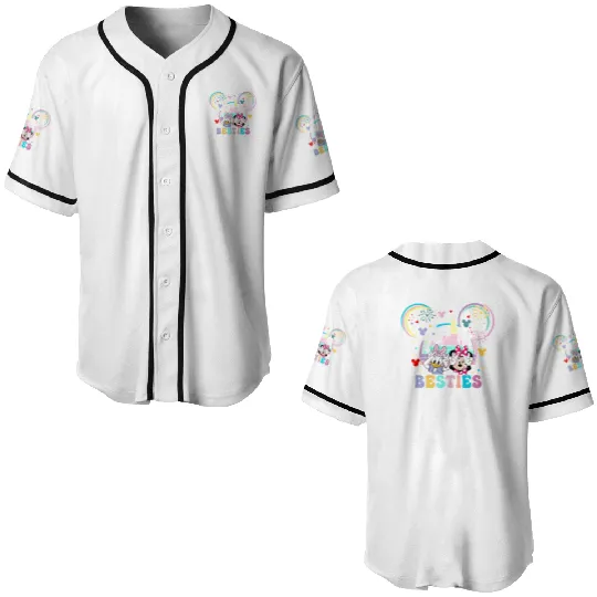 Disney Besties Trip Baseball Jerseys, Girls Trip 2024, Happiest Besties Birthday Trip Baseball Jerseys