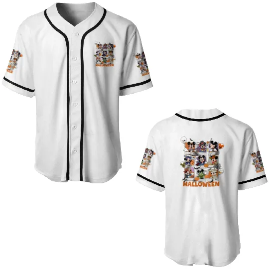 Retro Mickey Halloween Baseball Jerseys, Disney Mickey Mouse Baseball Jerseys, Mickey Ghost Baseball Jerseys, Spooky Mickey Baseball Jerseys, Mickey Vampire Baseball Jerseys, Mickey Skeleton Baseball Jerseys