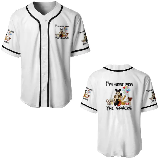 I'M Just Here For The Snacks Baseball Jerseys, Snacking Around The World Baseball Jerseys, Chip And Dale Baseball Jerseys Disney Trip Family Baseball Jerseys