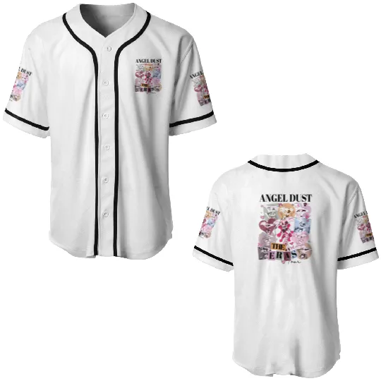 Hazbin Hotel Angel Dust Eras Tour  Baseball Jerseys, Hazbin Hotel Characters Baseball Jerseys