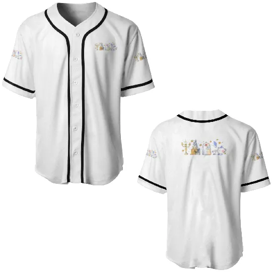 Disney Princess Belle Fall Baseball Jerseys, Beauty and the Beast Characters Baseball Jerseys, Belle Disney World Baseball Jerseys