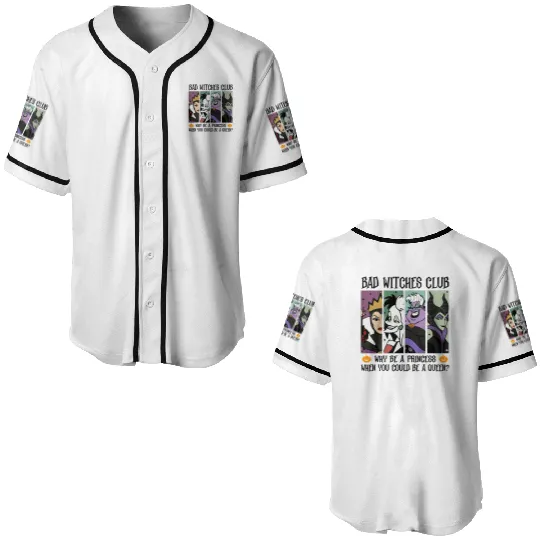 Discover Disney Witches Baseball Jerseys, Bad Witches Club Baseball Jerseys, Disney Funny Villain Baseball Jerseys