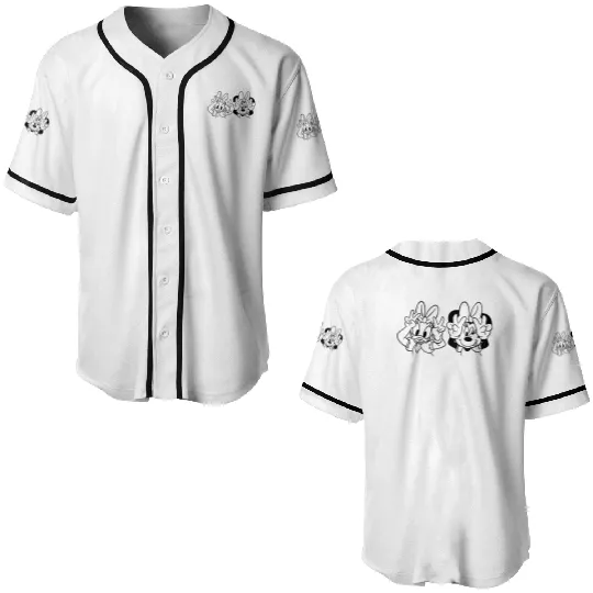 Daisy Duck and Minnie Mouse, Minnie Mouse Baseball Jerseys, Family Disney Baseball Jerseys