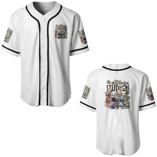 Vintage Disney Hollywood Studios  Color Baseball Jerseys, Hollywood Studios Unisex Baseball Jerseys