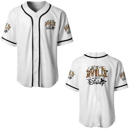 BM Retro Wild About Disney Baseball Jerseys, Disney Animal Kingdom Baseball Jerseys,