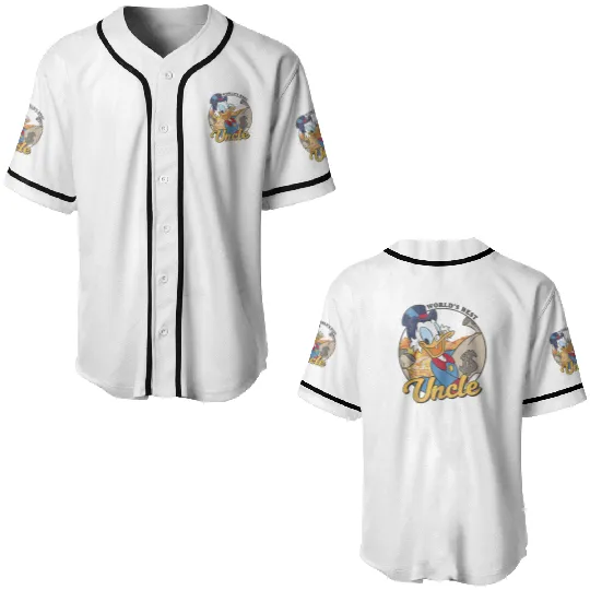 Disneys Ducktales Scrooge Mcduck World's Best Uncle Baseball Jerseys