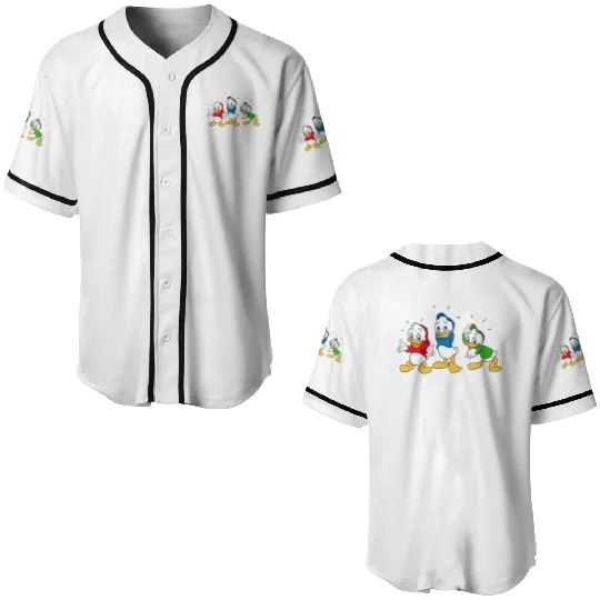 Disney DuckTales Baseball Jerseys, Disney Huey, Dewey, and Louie Baseball Jerseys