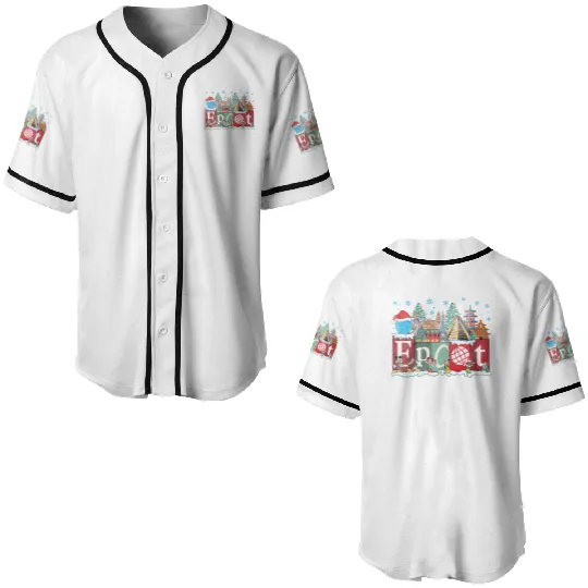 Disney Epcot Christmas Baseball Jerseys, Joy to the World Christmas 2023 Baseball Jerseys