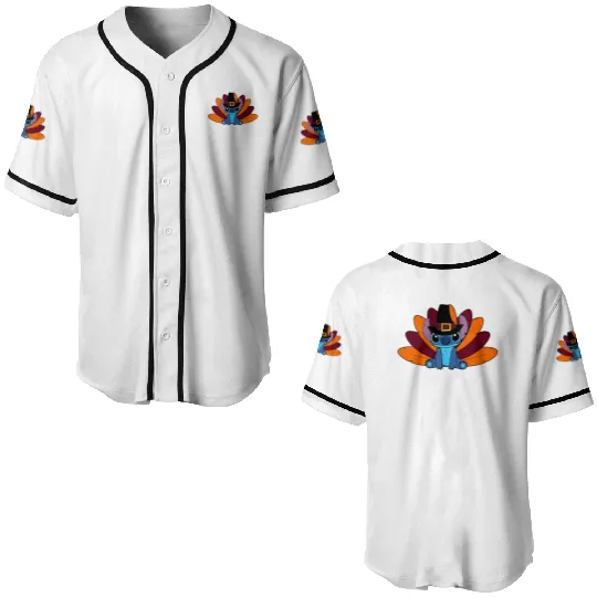 Disney Thanksgiving Turkey Stitch, Disney Stitch Baseball Jerseys