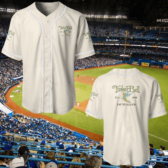 Vintage Disney Tinker Bell Baseball Jerseys, Tinkerbell 1953 Neverland Baseball Jerseys, Peter Pan Baseball Jerseys, Fairy Magical Baseball Jerseys, Disneyworld Baseball Jerseys