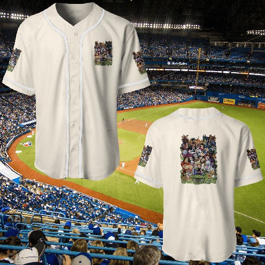 Discover Disney Villains Group Collage Gaston Ursula Maleficent Baseball Jerseys