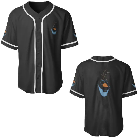 disney frozens Olaf Big Face Snowman Cartoon Baseball Jerseys