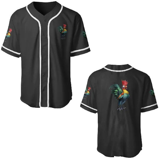 Disney Moana Hei Hei Left Chest Portrait Baseball Jerseys