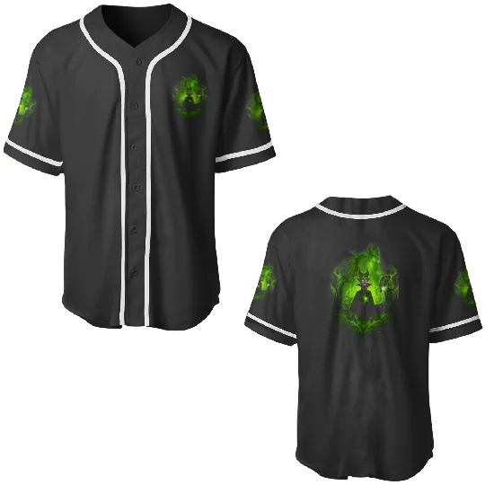 Disney Sleeping Beauty Dark Detailed Maleficent Baseball Jerseys