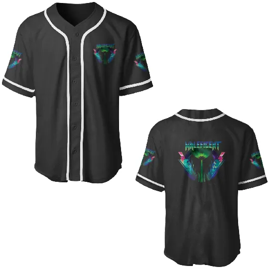 Disney Villains Maleficent 90s Rock Band Neon Baseball Jerseys