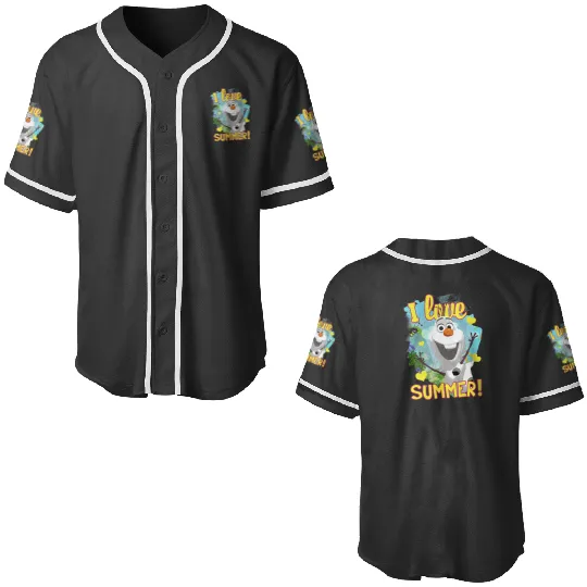 disney frozens Olaf I Love Summer Vignette Holiday Baseball Jerseys