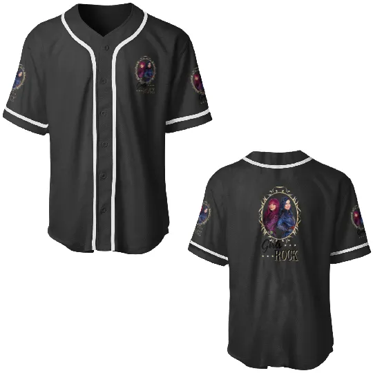 Disney Descendants Mal And Evie Girls Rock Baseball Jerseys