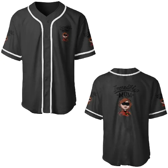 Disney Pixarss Incredibles 2 Super Mom Sketch Graphic Baseball Jerseys