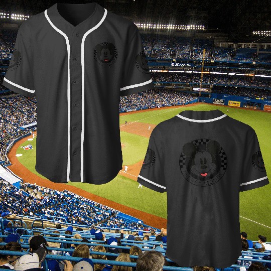 Disney Mickey And Friends Mickey Mouse Checkerboard Circle Premium Baseball Jerseys