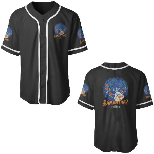 disney frozens 2 Olaf Samantha Circle Portrait Baseball Jerseys
