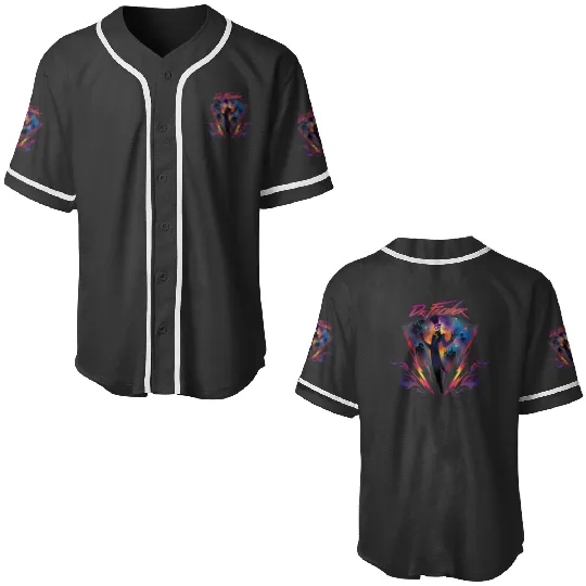 Disney Villains Dr. Facilier 90s Rock Band Neon Baseball Jerseys