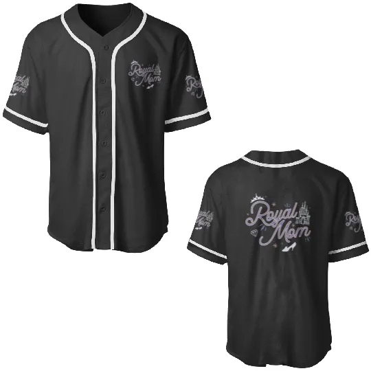 Disney Princess Royal Mom Script Baseball Jerseys