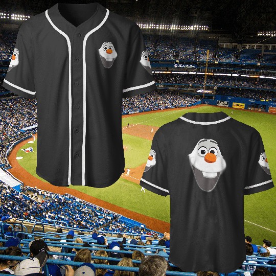 disney frozens Happy Snowman Smile Olaf Big Face Baseball Jerseys