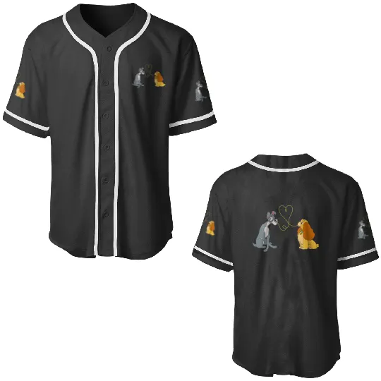 Womens Disney Lady and The Tramp Bella Notte VNeck Baseball Jerseys