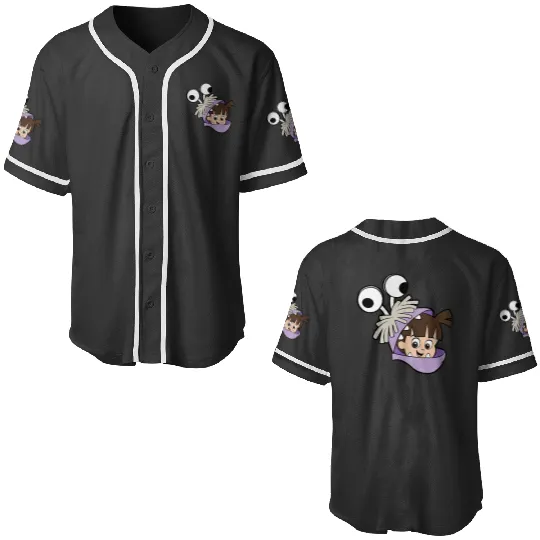 Disney and Pixars Monsters Inc. Boo Big Face Costume Baseball Jerseys