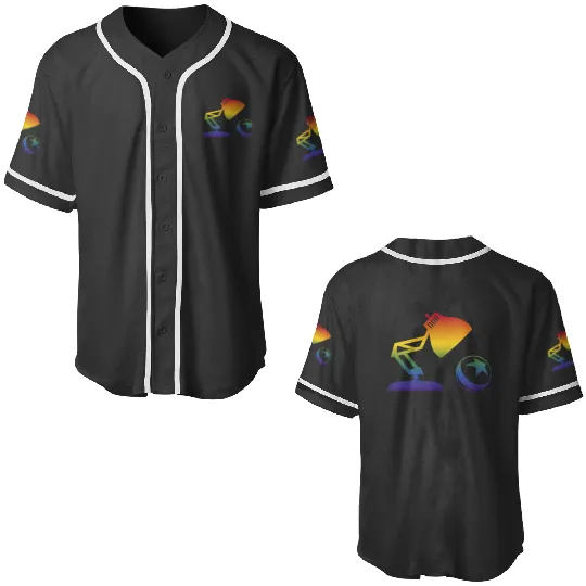 Disney Pixars Rainbow Spectrum Big Pixars Lamp Logo Baseball Jerseys