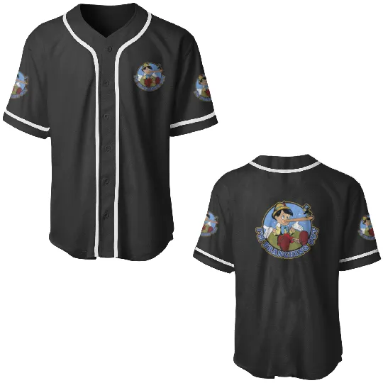 Disney Pinocchio Jiminy Cricket Branching Out Baseball Jerseys