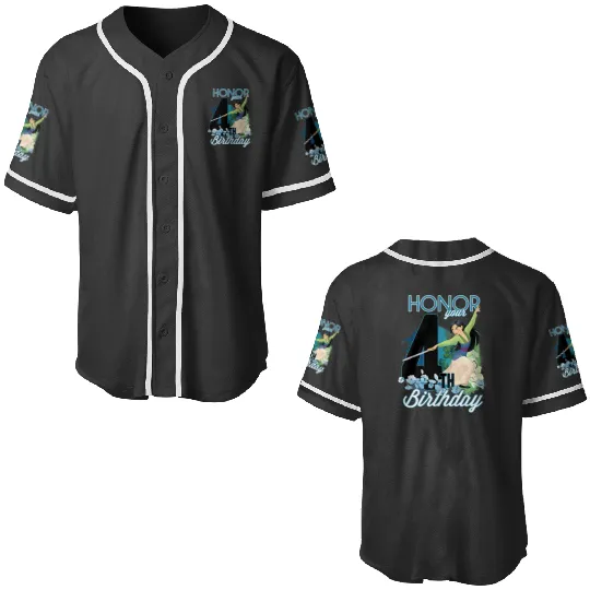 Disney Mulan Portrait Honor Your 4th Birthday Baseball Jerseys