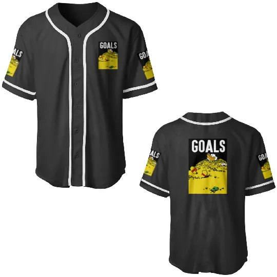 Disney Ducktales Scrooge McDuck Goals Baseball Jerseys