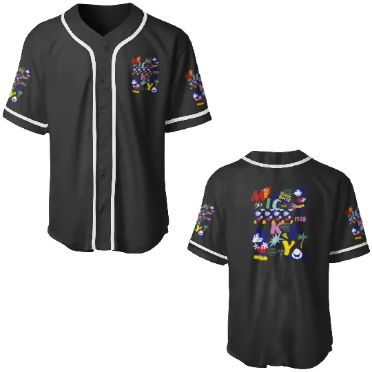 Disney Mickey Mouse  Never Bored Baseball Jerseys