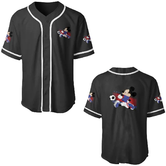 Kids Disney Mickey And Friends Mickey Soccer Player USA Toddler Baseball Jerseys