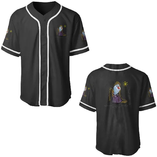 Disney Olaf Presents Rapunzel Costume Sketch Baseball Jerseys