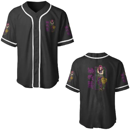 Disney Descendants 2 Mal Paint Drip Poster Baseball Jerseys