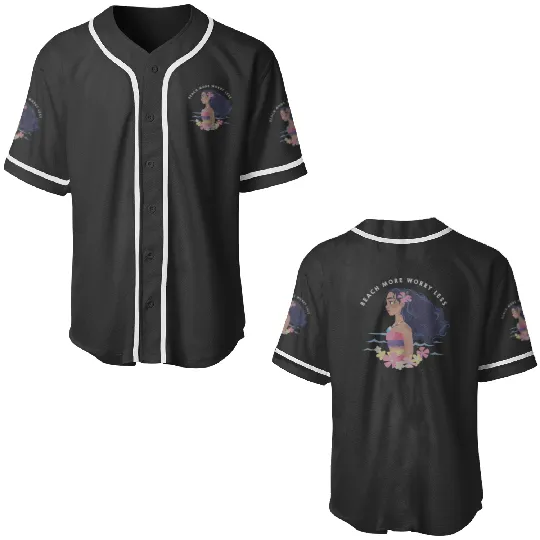 Disney Moana Beach More Text Poster Baseball Jerseys